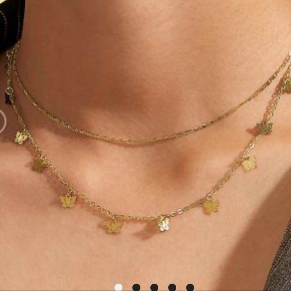 ⭐️Clearance ⭐️ ☀️Boutique ☀️Layered Butterfly Necklace - Picture 3 of 7